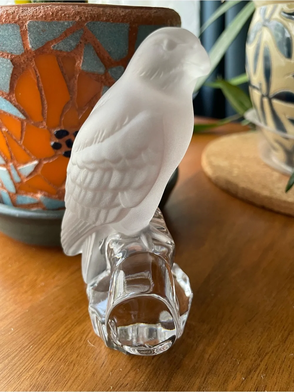 Nachtmann Frosted White Glass Bird Figurine - Decorative Bird 🦅
